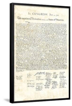 'Declaration of Independence Authentic Reproduction Sepia' Posters ...
