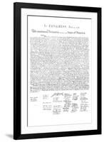 Declaration of Independence Authentic Reproduction White-null-Framed Art Print