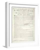 Declaration of Independence, Charleston, C.2 August 1776-null-Framed Giclee Print