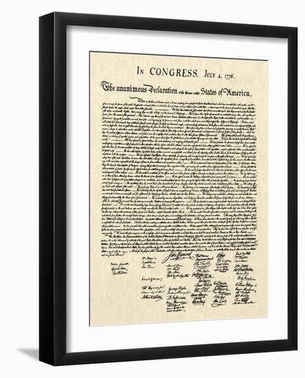 Declaration of Independence Doc.-null-Framed Art Print