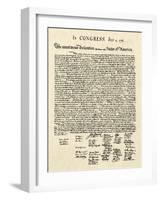 Declaration of Independence Doc.-null-Framed Art Print