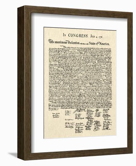 Declaration of Independence Doc.-null-Framed Art Print