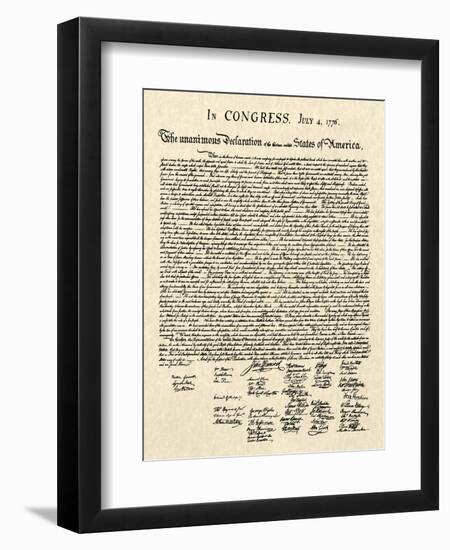 Declaration of Independence Doc.-null-Framed Art Print