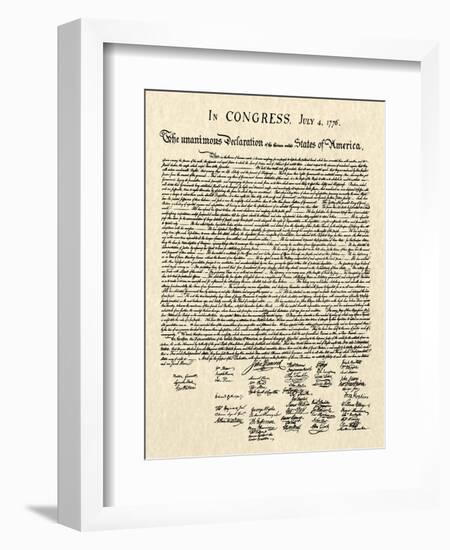 Declaration of Independence Doc.-null-Framed Art Print