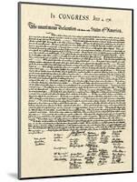 Declaration of Independence Doc.-null-Mounted Art Print