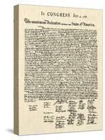 Declaration of Independence Doc.-null-Stretched Canvas