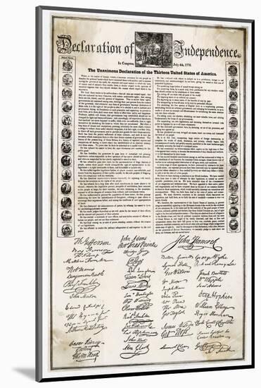 Declaration of Independence Document-null-Mounted Photographic Print
