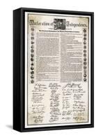 Declaration of Independence Document-null-Framed Stretched Canvas