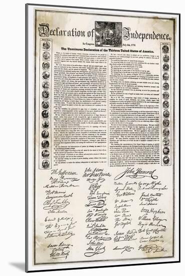 Declaration of Independence Document-null-Mounted Photographic Print
