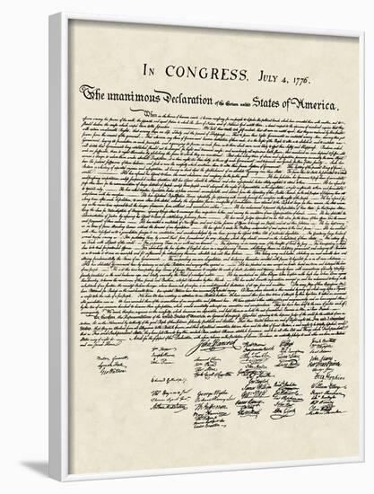 Declaration of Independence (Document)-null-Framed Art Print