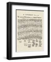 Declaration of Independence (Document)-null-Framed Art Print