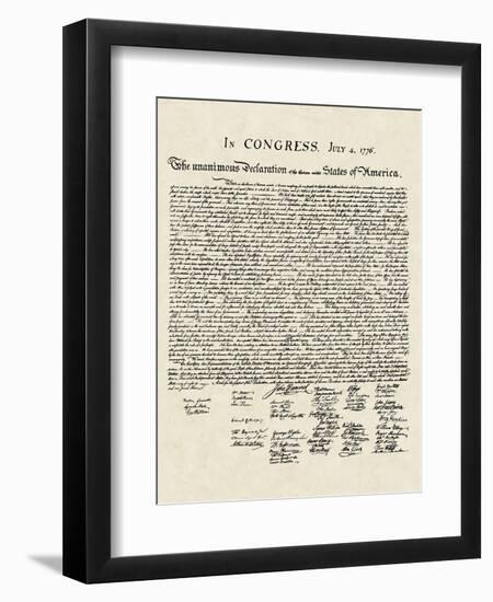 Declaration of Independence (Document)-null-Framed Art Print