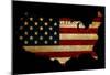 Declaration of Independence Grunge America Map Flag-Veneratio-Mounted Poster