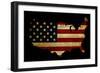 Declaration of Independence Grunge America Map Flag-Veneratio-Framed Art Print