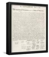 Declaration of Independence United States of America Art Poster Print-null-Framed Poster