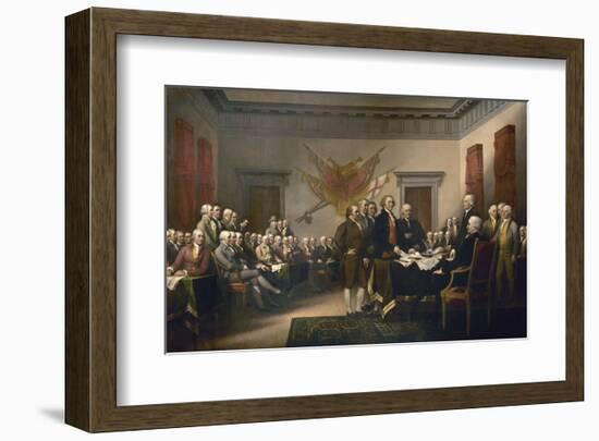 Declaration of Independence-John Trumbull-Framed Art Print