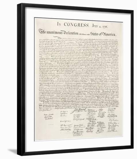 Declaration of Independence-Congress-Framed Art Print