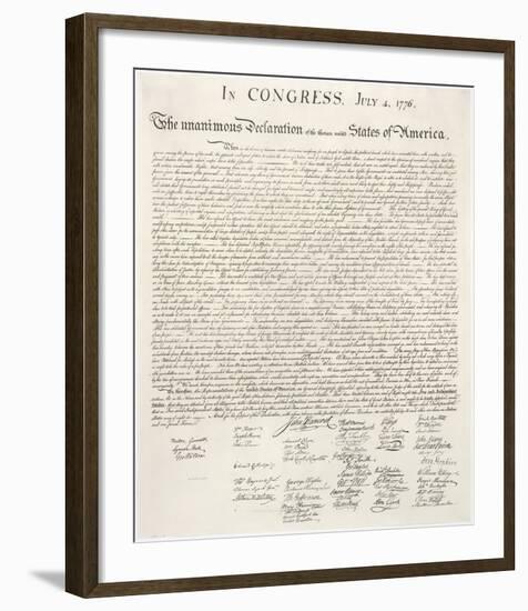 Declaration of Independence-Congress-Framed Art Print