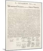 Declaration of Independence-Congress-Mounted Art Print