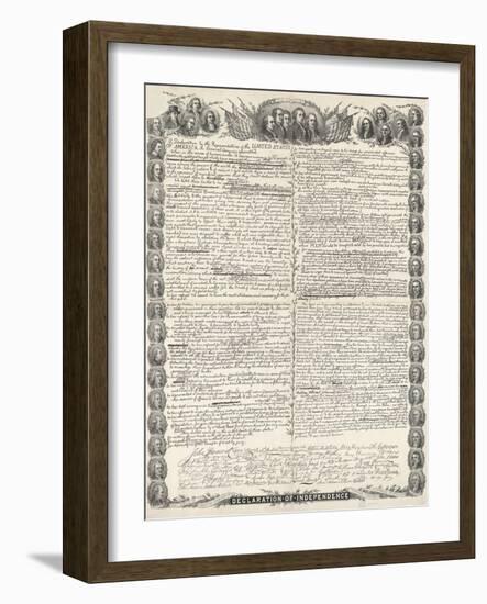 Declaration of Independence-Kurz & Allison-Framed Art Print