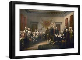 Declaration of Independence-John Trumbull-Framed Art Print