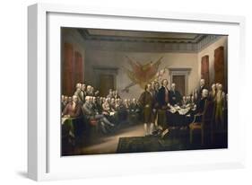 Declaration of Independence-John Trumbull-Framed Art Print