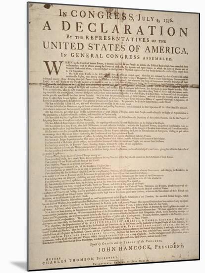 Declaration of Independence-null-Mounted Giclee Print