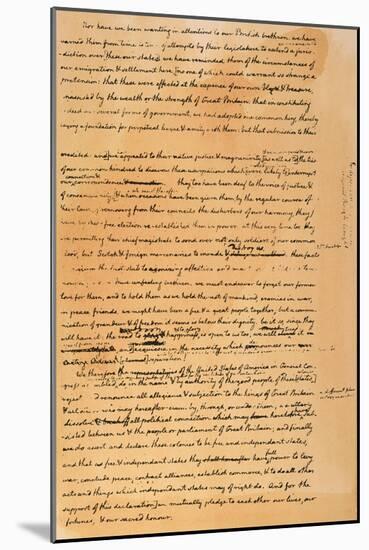 Declaration of Independence-null-Mounted Giclee Print