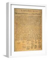 Declaration of Independence-null-Framed Giclee Print