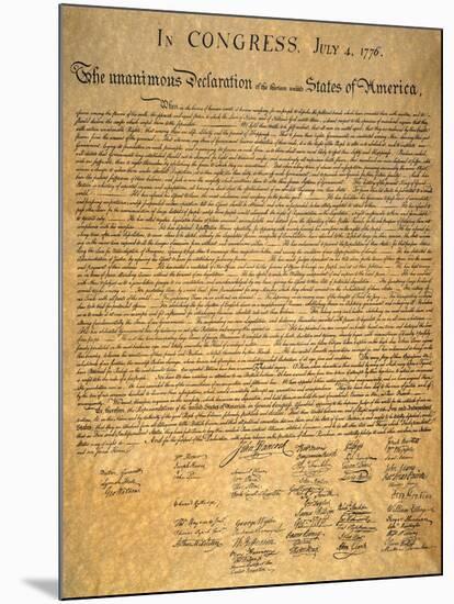 Declaration of Independence-null-Mounted Giclee Print