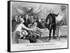 Declaration of Independence-Currier & Ives-Framed Stretched Canvas