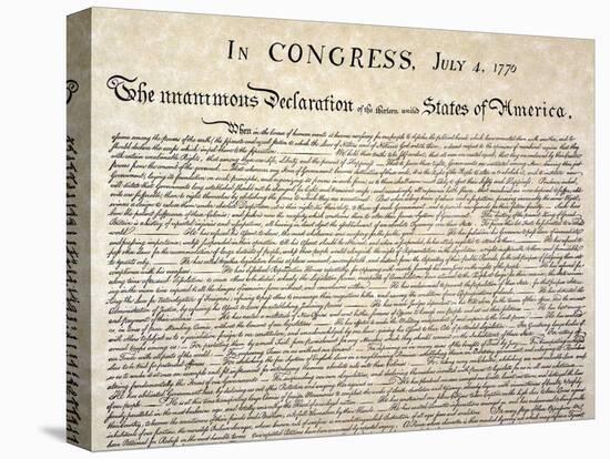 Declaration of Independence-null-Stretched Canvas