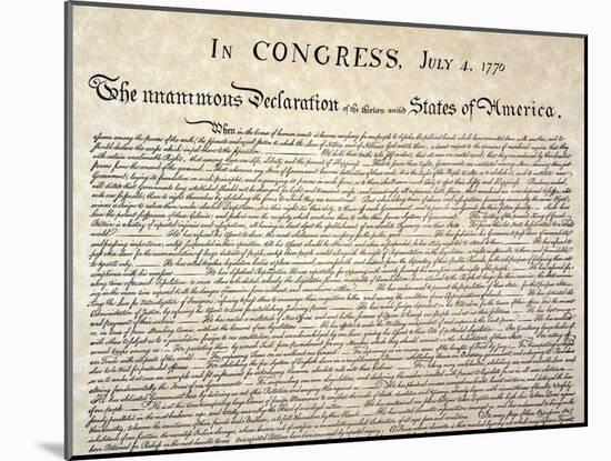 Declaration of Independence-null-Mounted Giclee Print