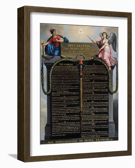 Declaration of the Rights of Man and Citizen, 1789-null-Framed Giclee Print