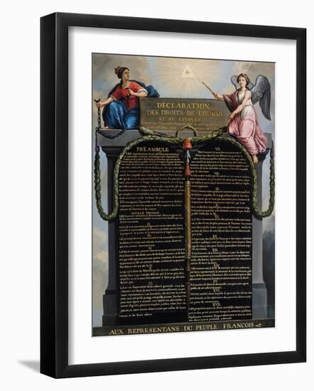Declaration of the Rights of Man and Citizen, 1789-null-Framed Giclee Print