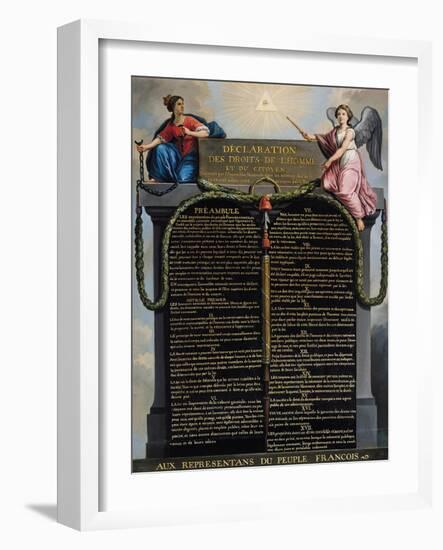 Declaration of the Rights of Man and Citizen, 1789-null-Framed Giclee Print