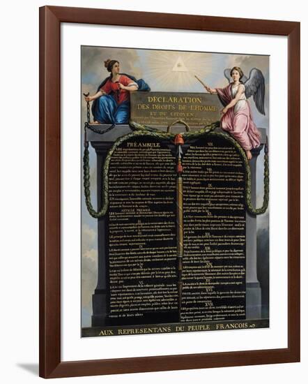 Declaration of the Rights of Man and Citizen, 1789-null-Framed Giclee Print