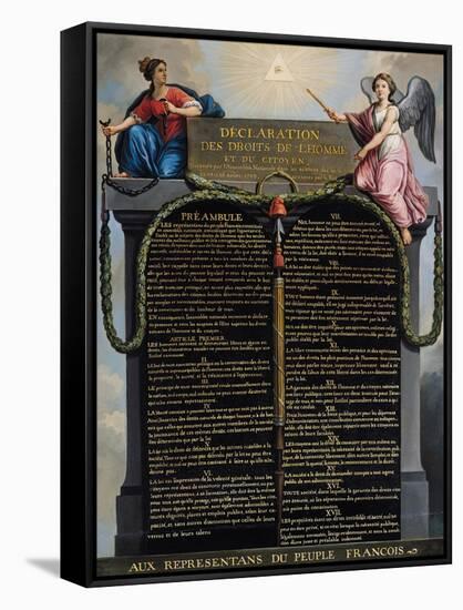 Declaration of the Rights of Man and Citizen, 1789-null-Framed Stretched Canvas