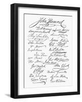 Declaration: Signatures-null-Framed Giclee Print