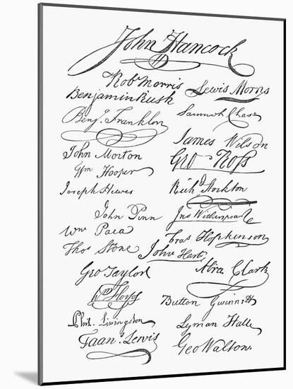 Declaration: Signatures-null-Mounted Giclee Print