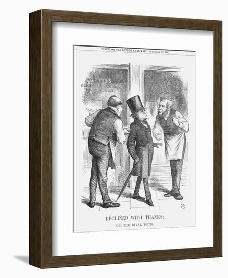 Declined with Thanks; or the Rival Touts, 1867-John Tenniel-Framed Giclee Print