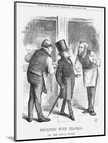 Declined with Thanks; or the Rival Touts, 1867-John Tenniel-Mounted Giclee Print