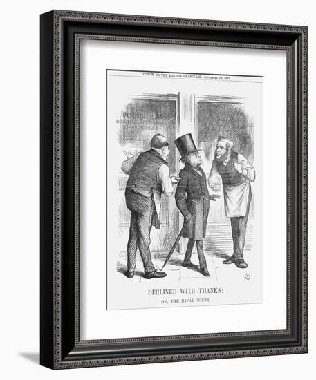 Declined with Thanks; or the Rival Touts, 1867-John Tenniel-Framed Giclee Print