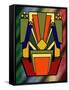 Deco 26 on Glass-Art Deco Designs-Framed Stretched Canvas