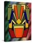 Deco 26 on Glass-Art Deco Designs-Stretched Canvas