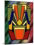 Deco 26 on Glass-Art Deco Designs-Mounted Giclee Print