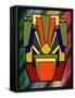 Deco 26 on Glass-Art Deco Designs-Framed Stretched Canvas