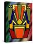 Deco 26 on Glass-Art Deco Designs-Stretched Canvas