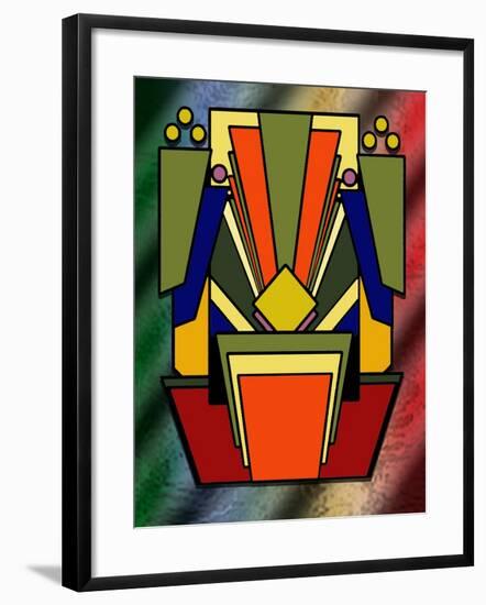 Deco 26 on Glass-Art Deco Designs-Framed Giclee Print