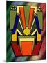 Deco 26 on Glass-Art Deco Designs-Mounted Giclee Print